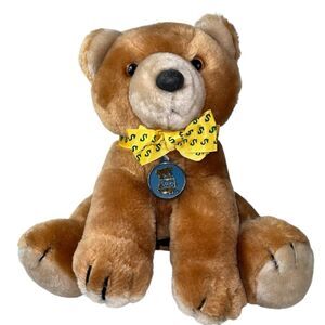 Vintage 1987 Dakin Teddy Bear Bank Brown Plush Gift
